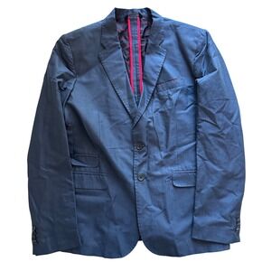 STONE ROSE Men's Navy Blue Blazer Jacket "Made in Italy" Size 42 Long Sleeve